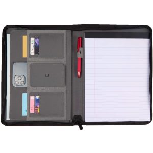 Alternative view of Puffer Zippered Padfolio with FSC® Recycled Paper