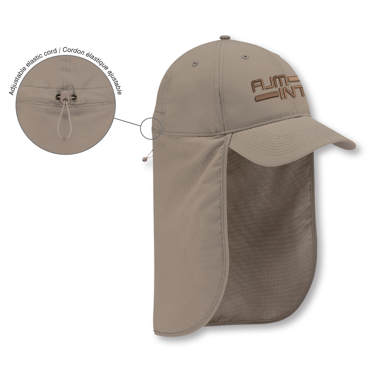 6 Panel Constructed Full-Fit with Neck Flap Cap — AJM 0E130M - Image 5