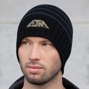 Alternative view of Board Toque — Chunky stripe cable knit — AJM 1C174M