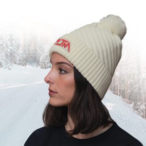 Alternative view of Cuff Toque (Pom Pom 8cm, Women's) — Jacquard cable knit — AJM 1E133L