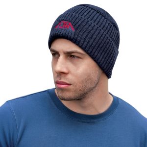 Cuff Toque (Pillbox) — Jacquard cable knit — AJM 1M590M