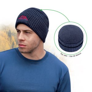 Alternative view of Cuff Toque (Pillbox) — Jacquard cable knit — AJM 1M590M