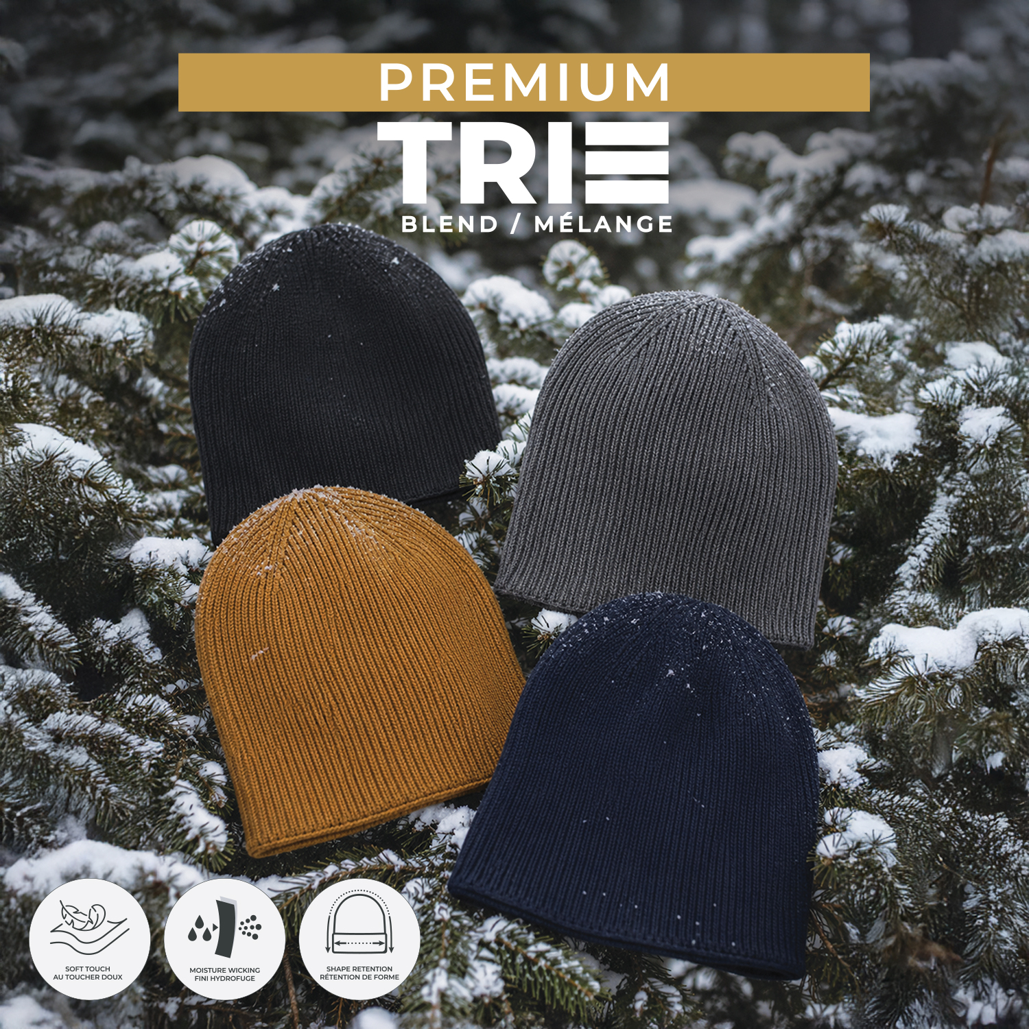 PREMIUM Tri-Blend Board Toque with Flat Seams — Rib knit — AJM 1T090M - Image 7