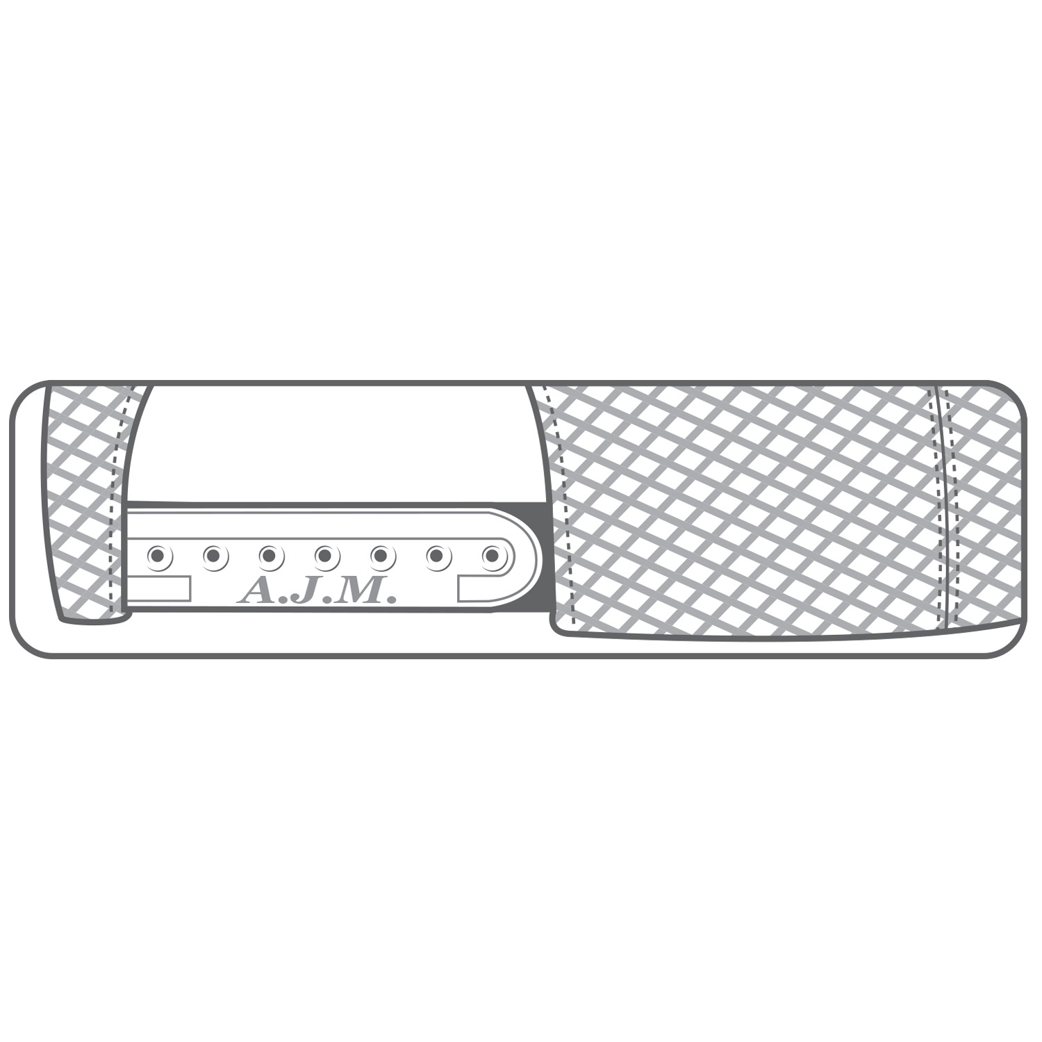 7 Panel Constructed Camper Style (Mesh Back) Cap — AJM 3D410M - Image 5