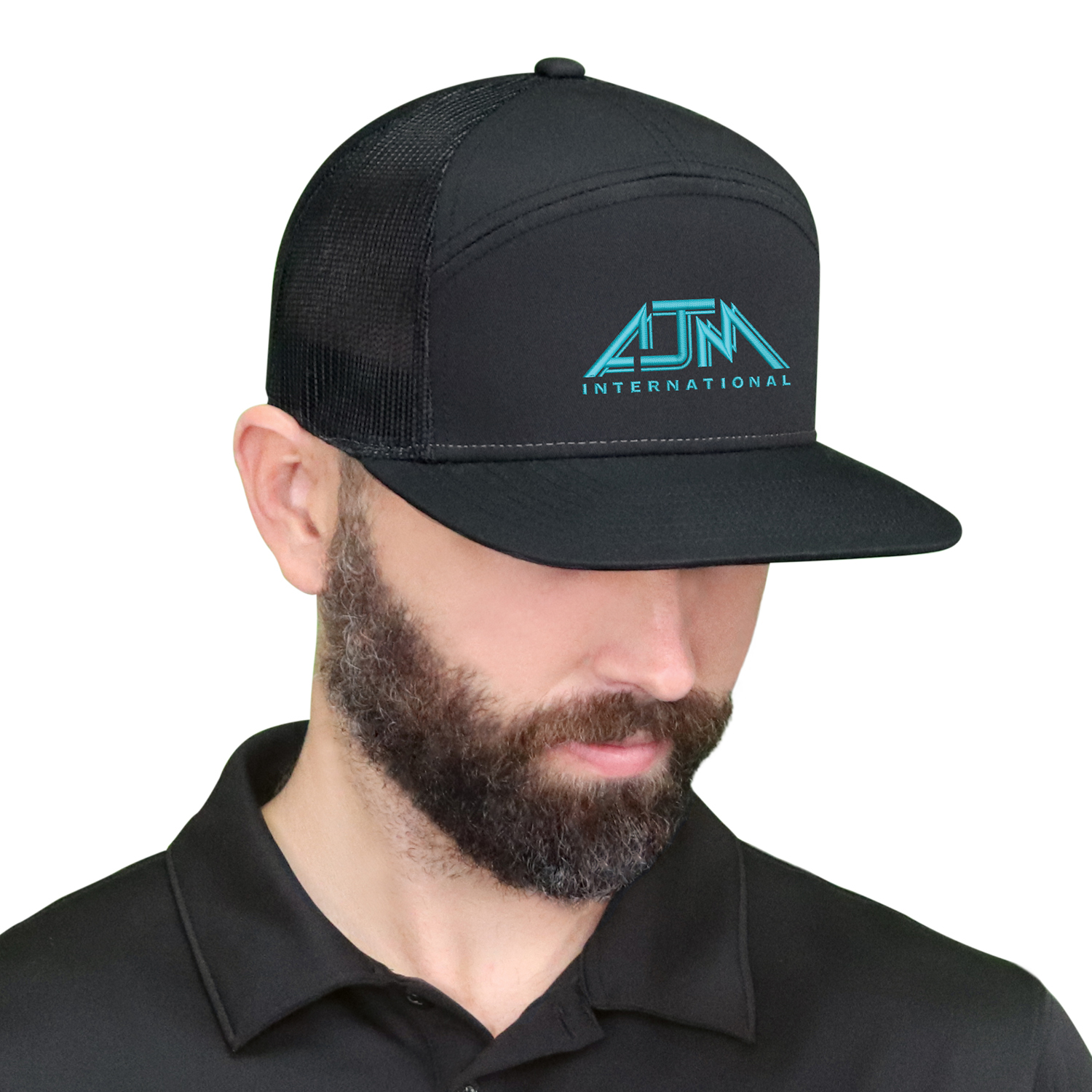 7 Panel Constructed Camper Style (Mesh Back) Cap — AJM 3D410M - Image 7