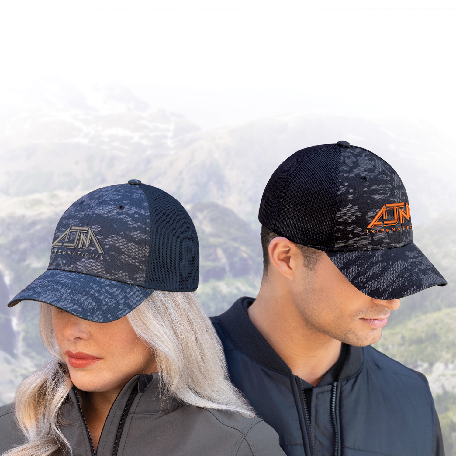 6 Panel Constructed Full-Fit (Urban Camo, Mesh Back) Cap — AJM 3H647M - Image 4