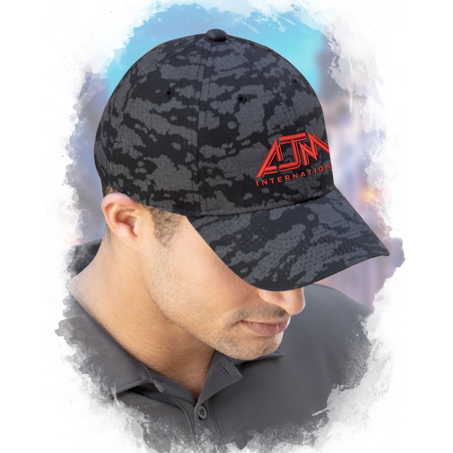 6 Panel Constructed Full-Fit (Urban Camo) Cap — AJM 3J630M - Image 3