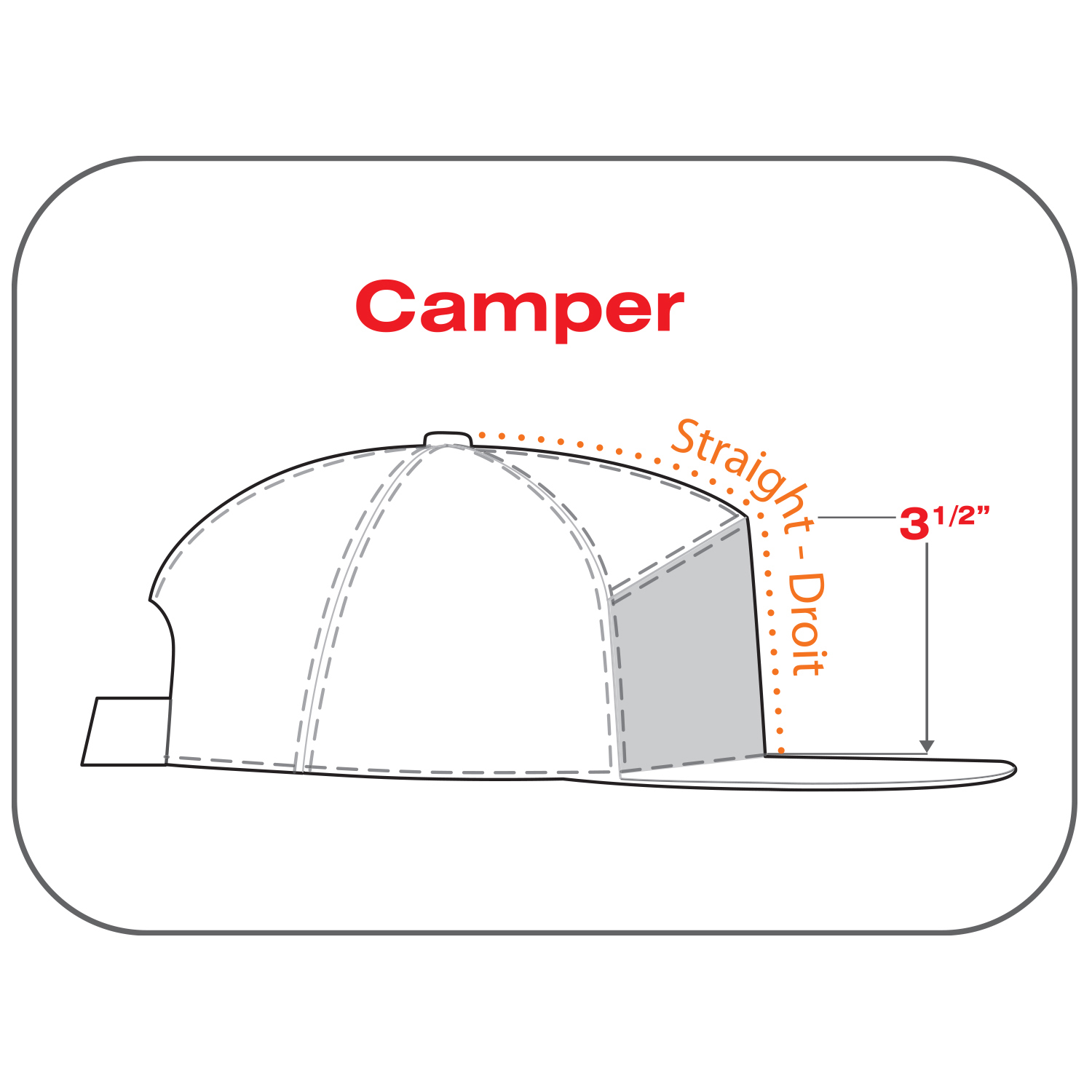 7 Panel Constructed Camper Style (Mesh Back) Cap — AJM 4G415M - Image 4