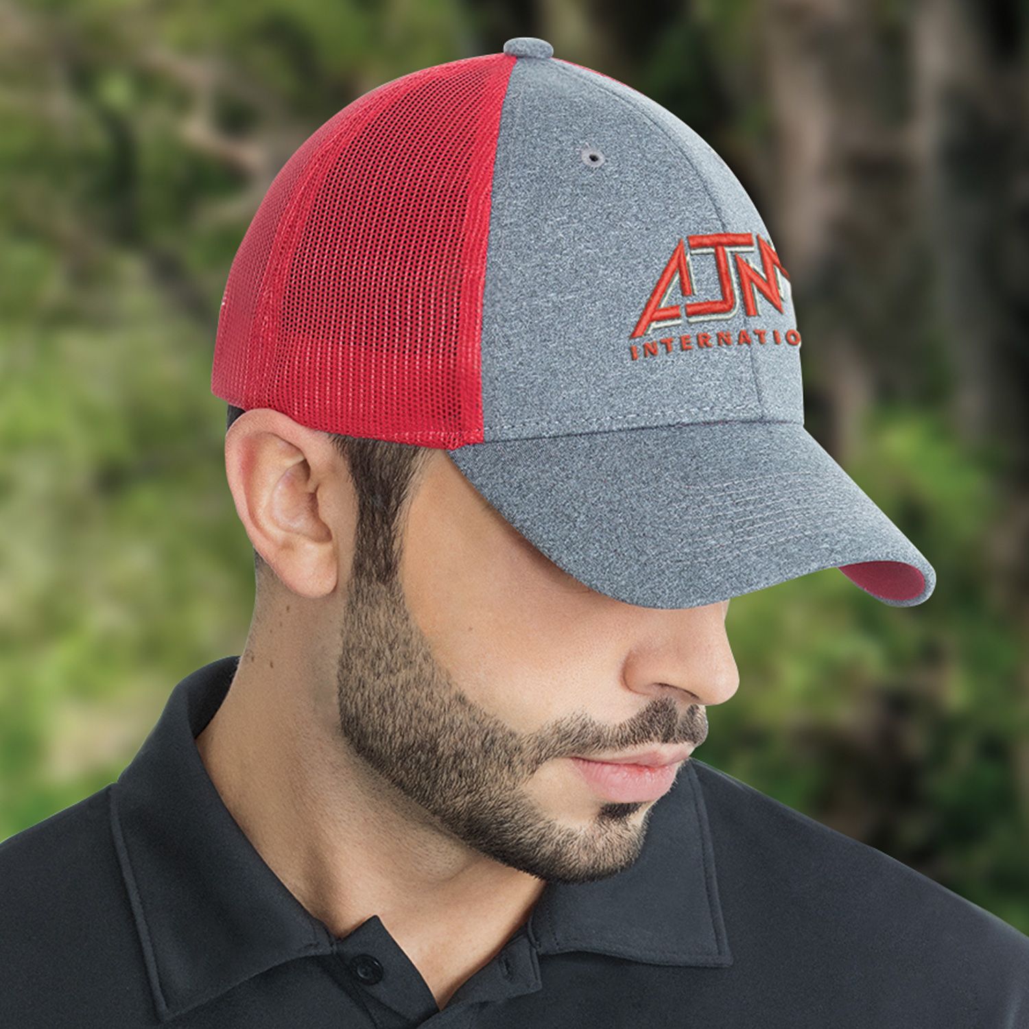 6 Panel Constructed Full-Fit (Mesh Back) Cap — AJM 4H647M - Image 2