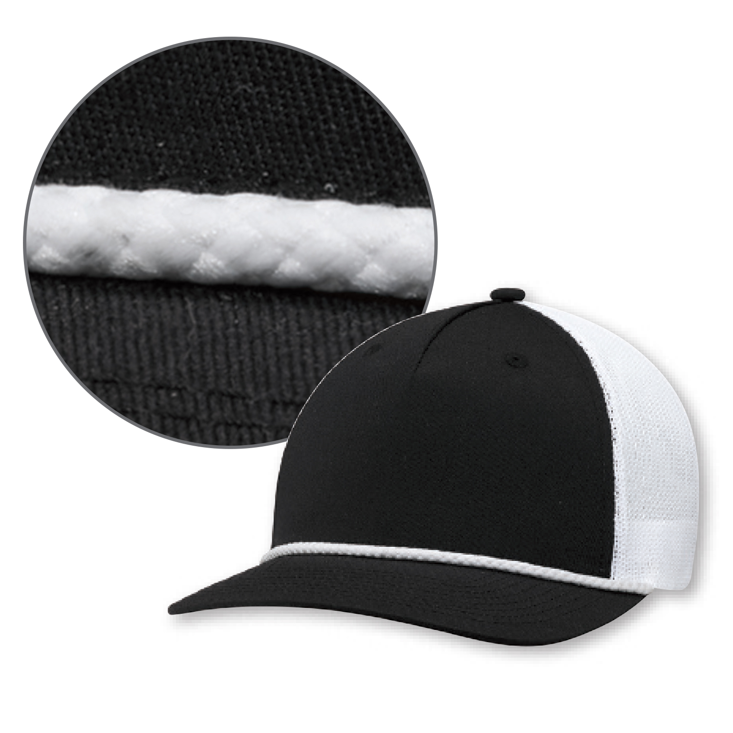 5 Panel Constructed Pro-Round-Five (Mesh Back) Cap — AJM 5160M - Image 6