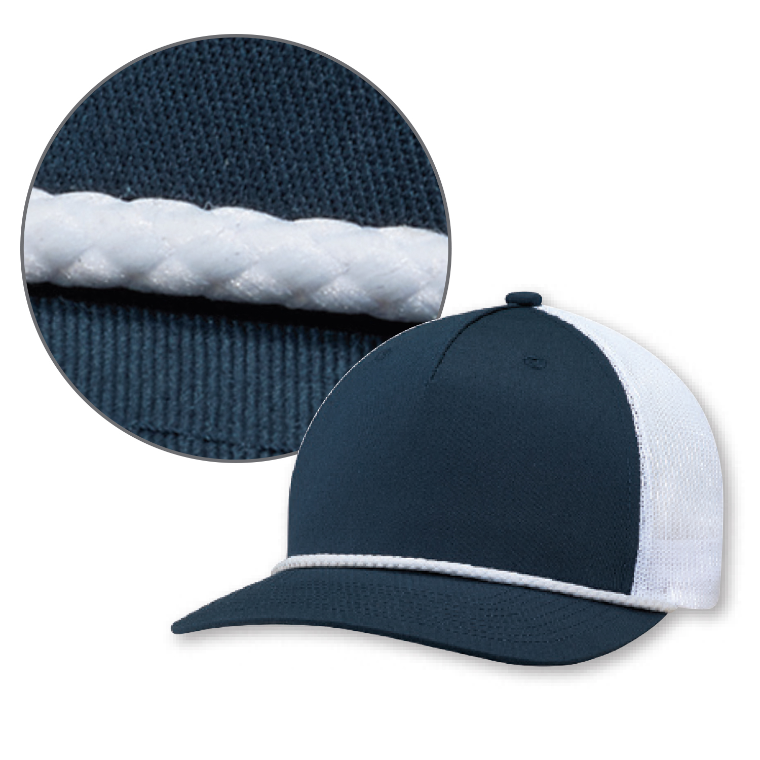 5 Panel Constructed Pro-Round-Five (Mesh Back) Cap — AJM 5160M - Image 9