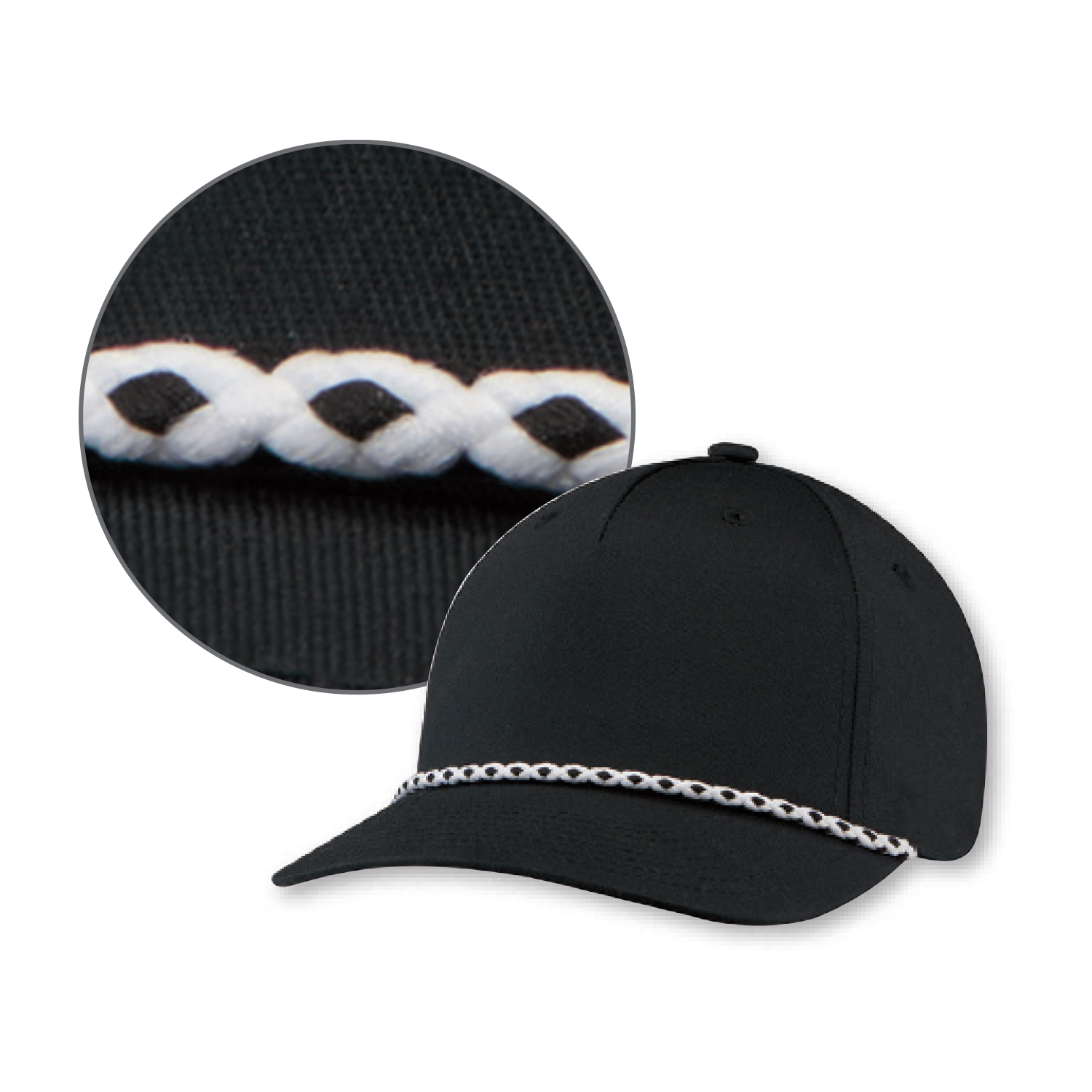5 Panel Constructed Pro-Round-Five Cap — AJM 5170M - Image 4