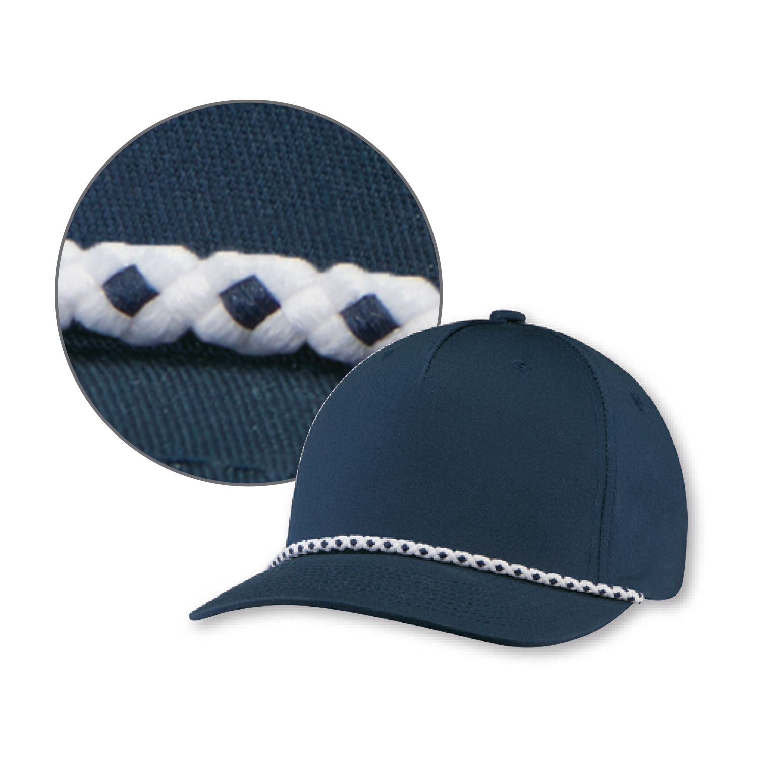 5 Panel Constructed Pro-Round-Five Cap — AJM 5170M - Image 6