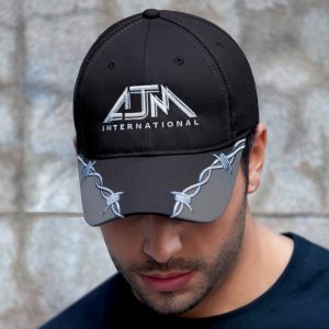 Alternative view of 6 Panel Constructed Full-Fit (Barbed Wire) Cap — AJM 5713M