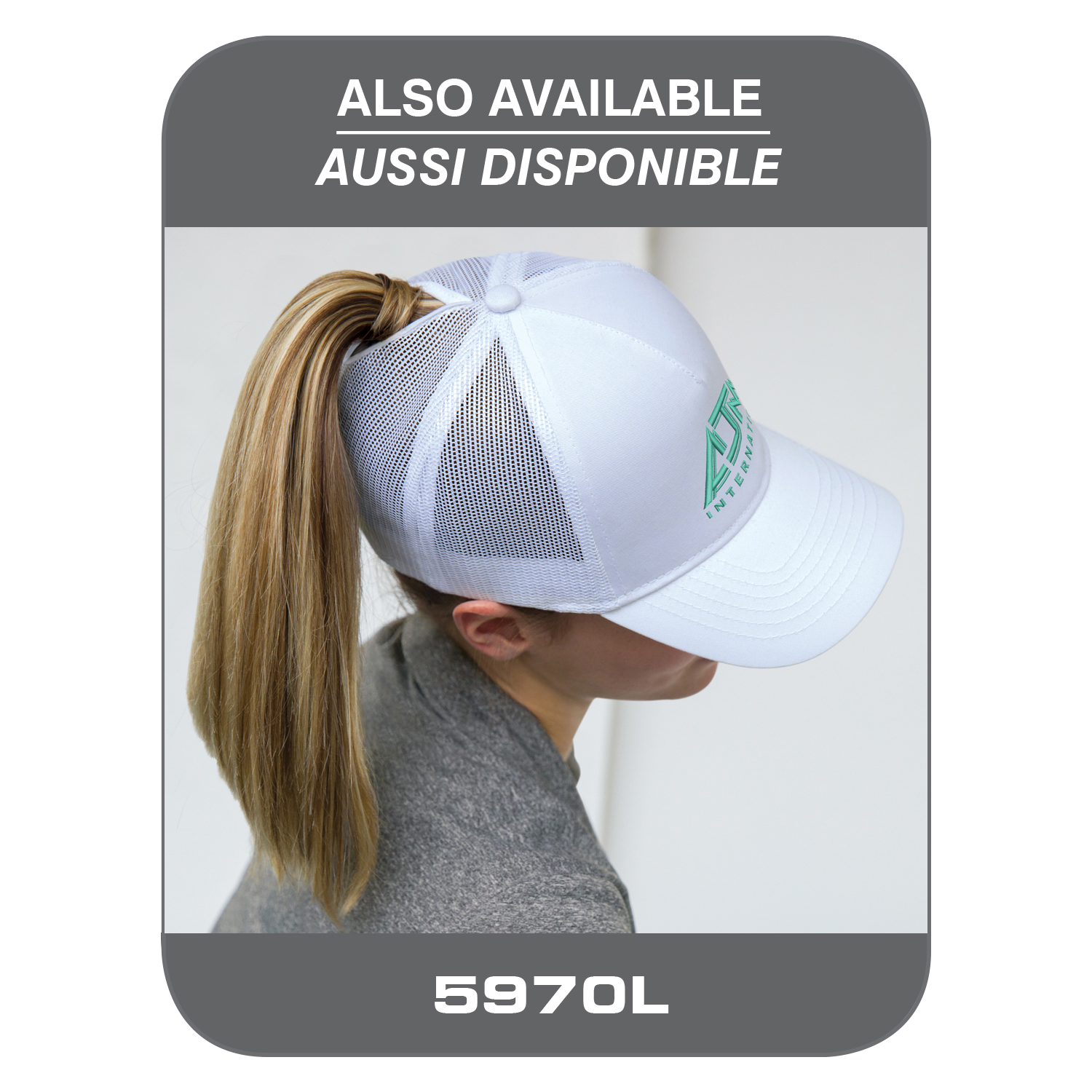 5 Panel Constructed Full-Fit-Five (Mesh Back) Cap — AJM 5960M - Image 7