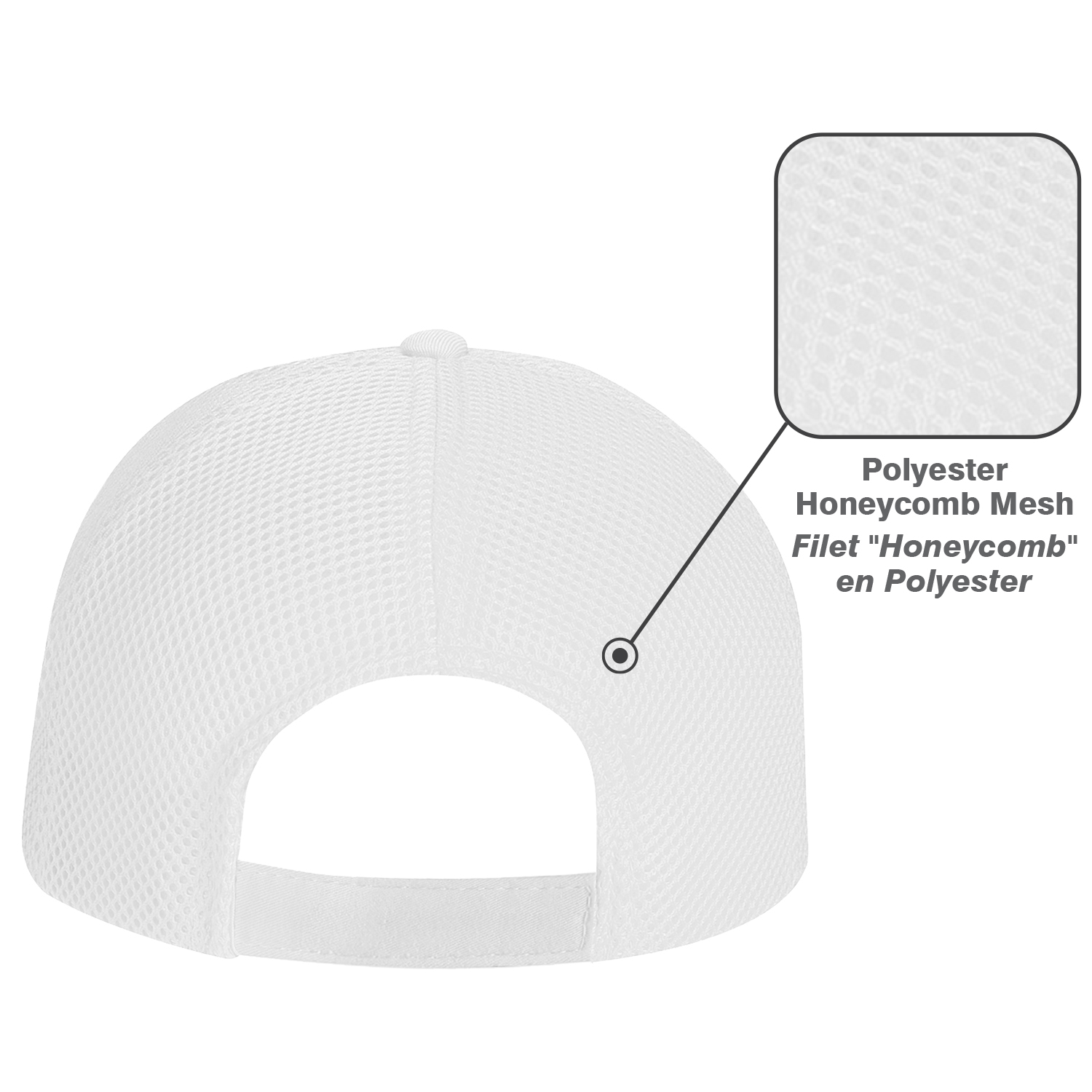 6 Panel Constructed Contour (Mesh Back) Cap — AJM 5A392M - Image 3