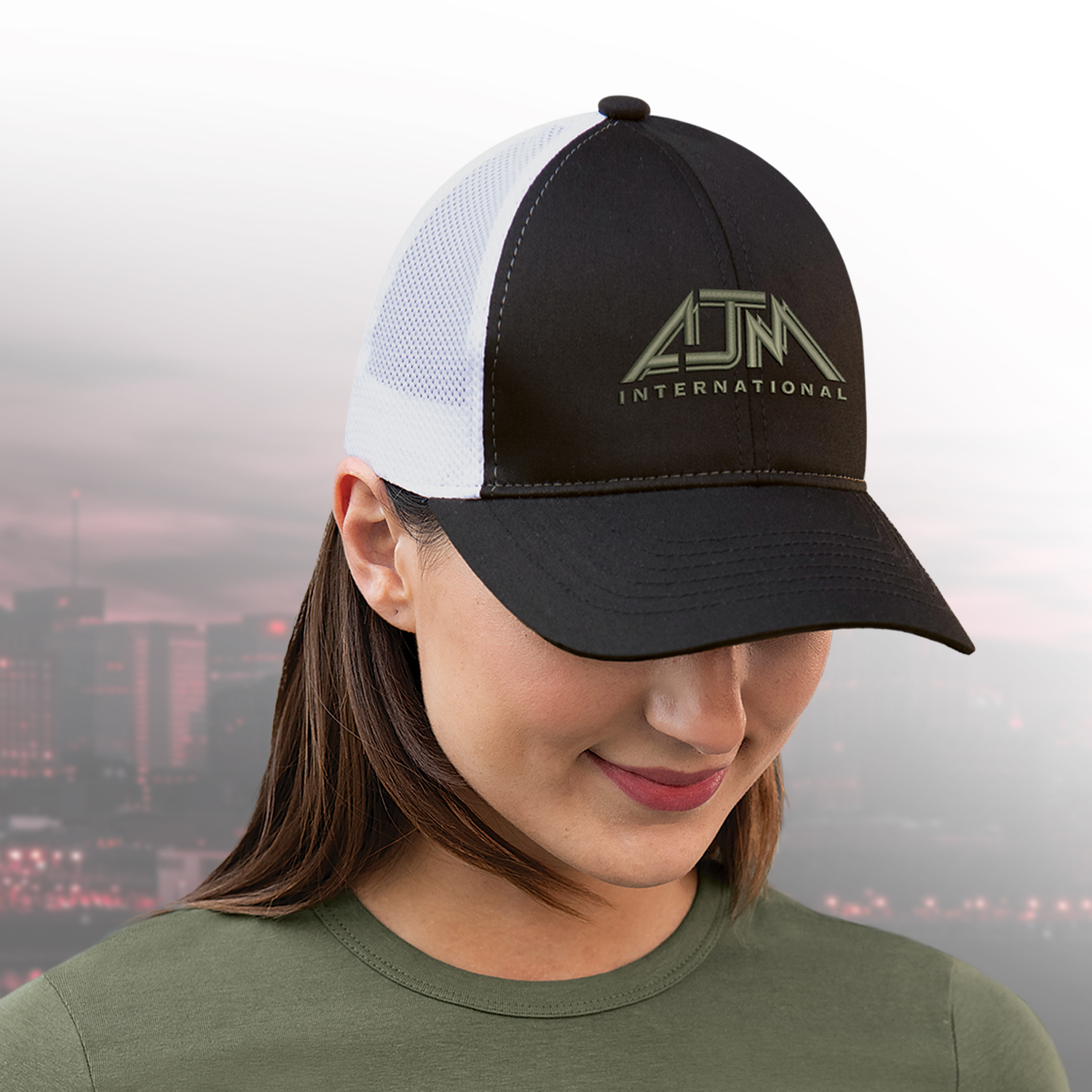 6 Panel Constructed Contour (Mesh Back) Cap — AJM 5C392M - Image 2