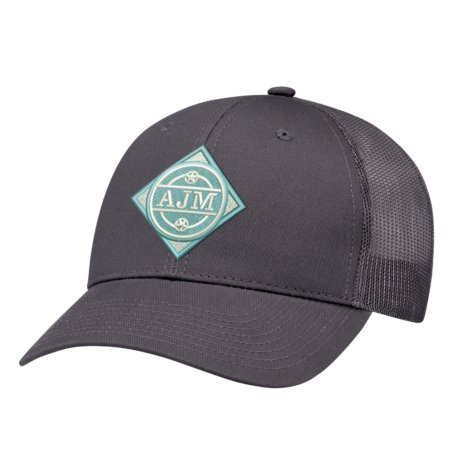 6 Panel Constructed Full-Fit (Mesh Back) Cap — AJM 6640M