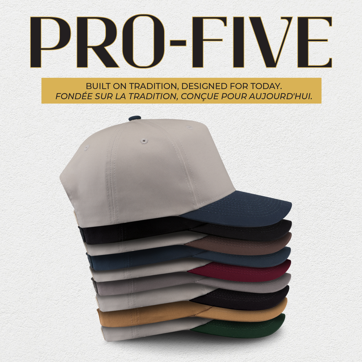 5 Panel Constructed Pro-Five Cap — AJM 6F080M - Image 4