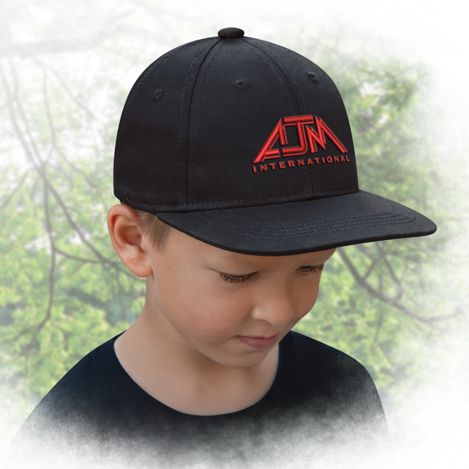 6 Panel Constructed Flat Peak (Youth) Cap — AJM 6F660B - Image 3