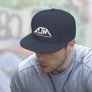 Alternative view of 6 Panel Constructed Flat Peak Cap — AJM 6F660M