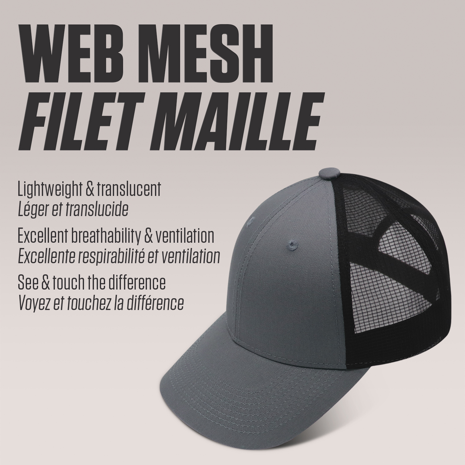 6 Panel Constructed Full-Fit (Mesh Back) Cap — AJM 6L649M - Image 5