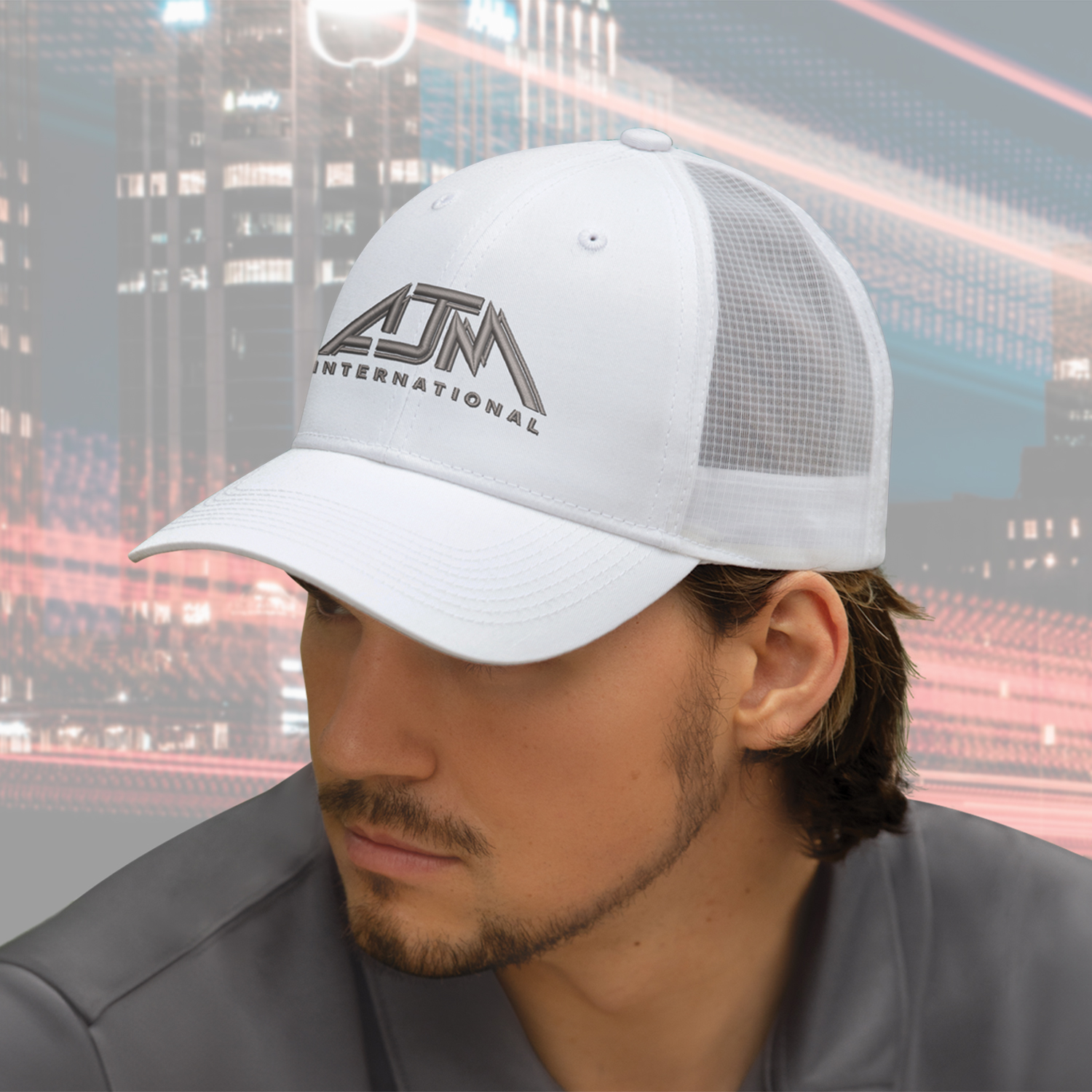 6 Panel Constructed Full-Fit (Mesh Back) Cap — AJM 6L649M - Image 2