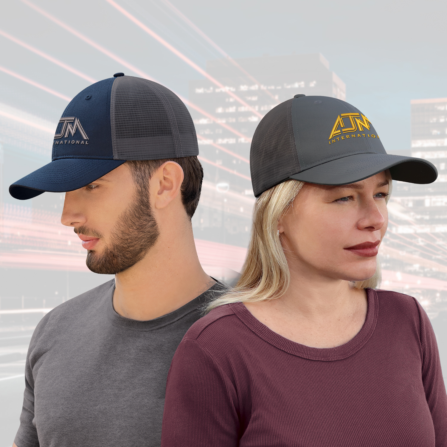 6 Panel Constructed Full-Fit (Mesh Back) Cap — AJM 6L649M - Image 4