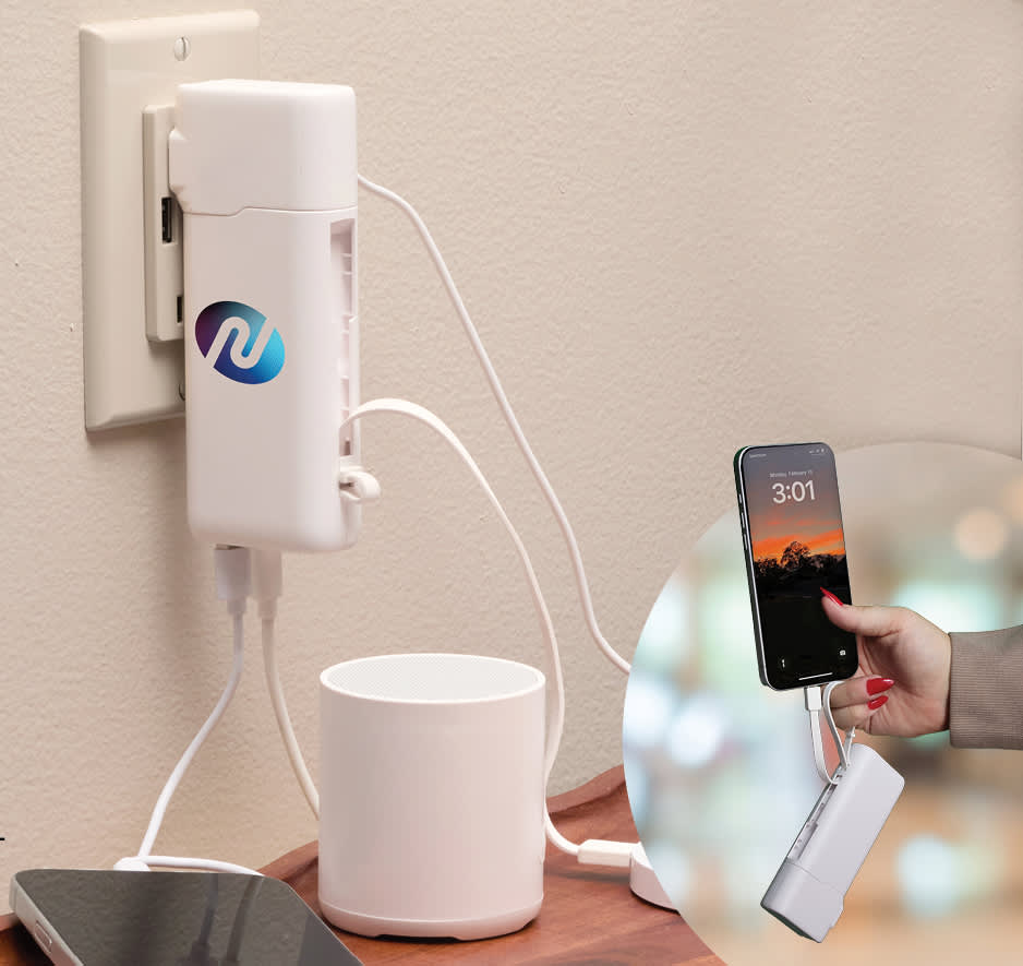 UL Listed 10,000 mAh 20W PD Power Bank with AC Plug - Image 3