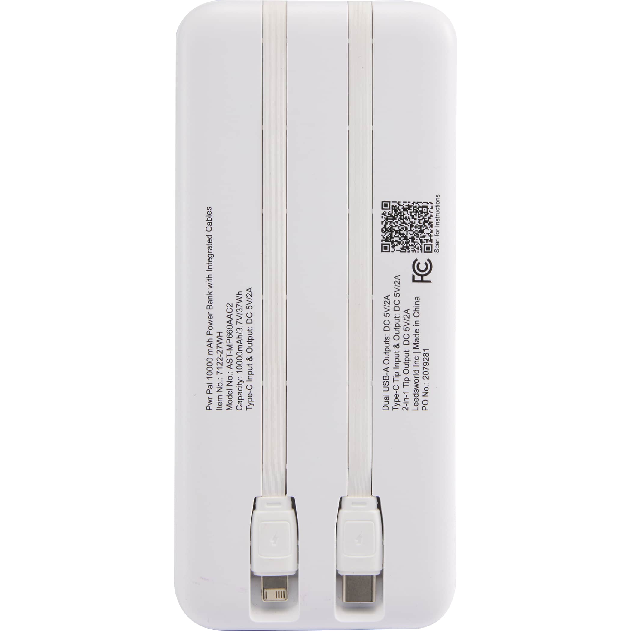 Pwr Pal 10000 mAh Power Bank with Integrated Cable - Image 4