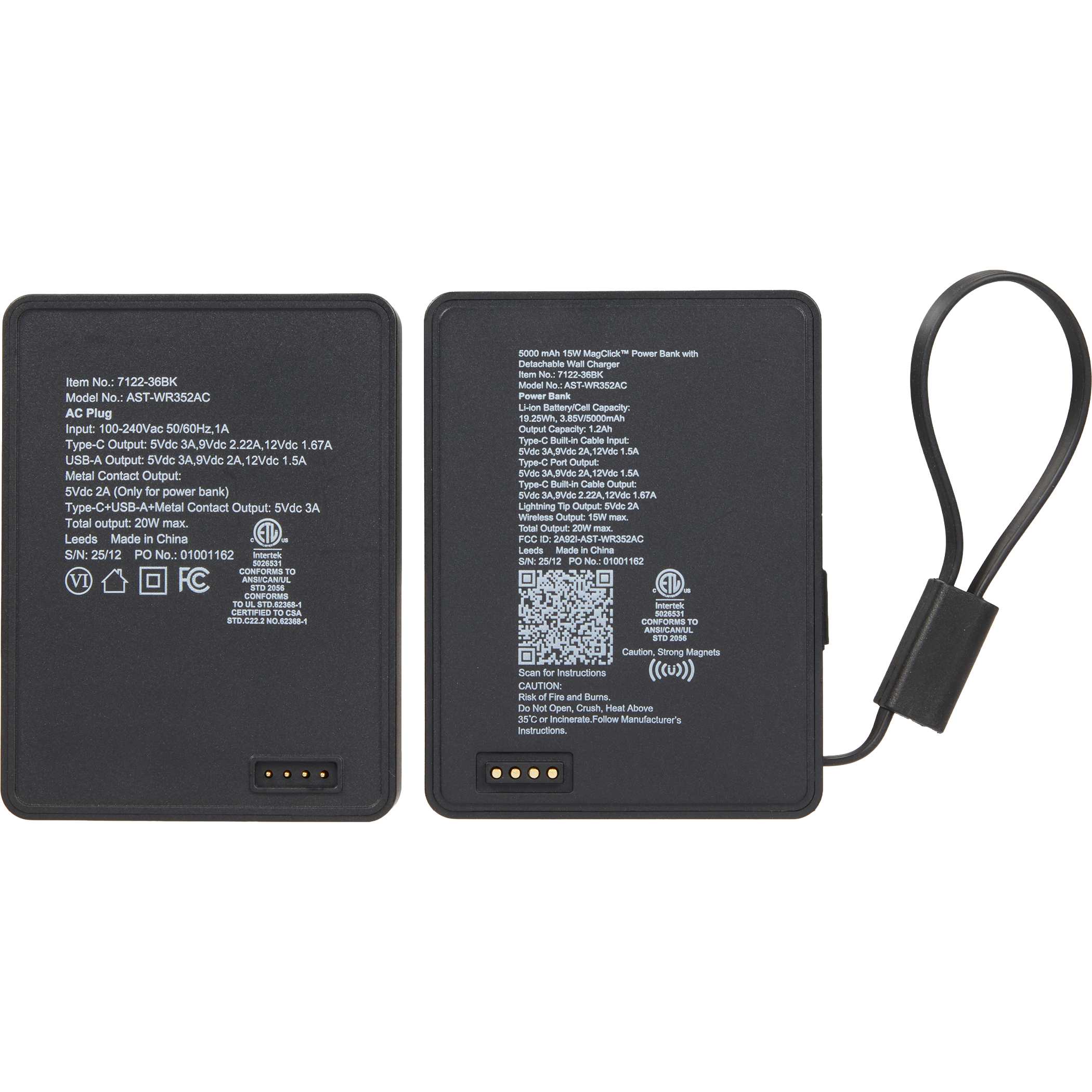 5,000 mAh 15W MagClick™ Power Bank with Wall Plug - Image 16