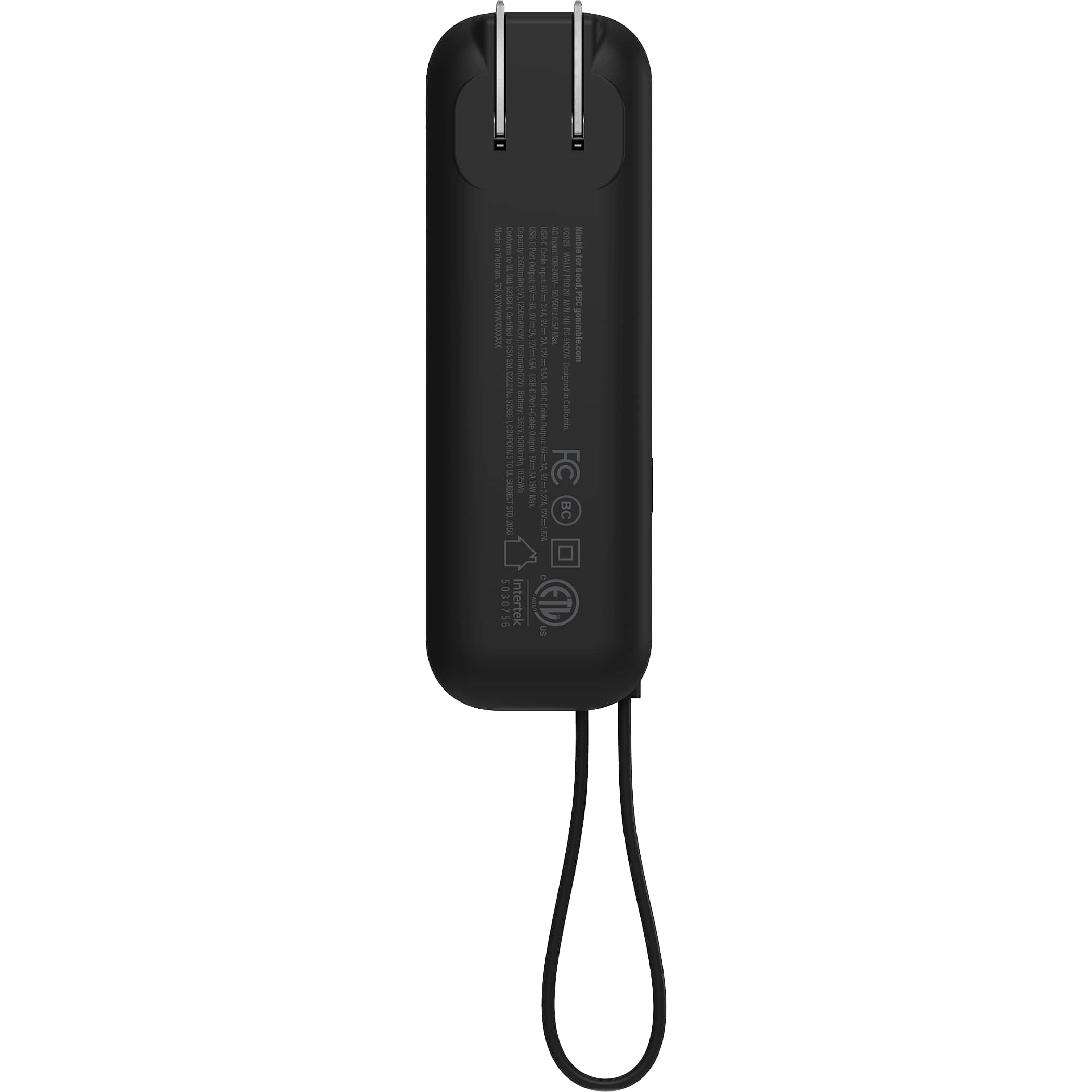 Nimble Wally Pro 20 5,000 mAh Power Bank and Wall Charger - Image 3