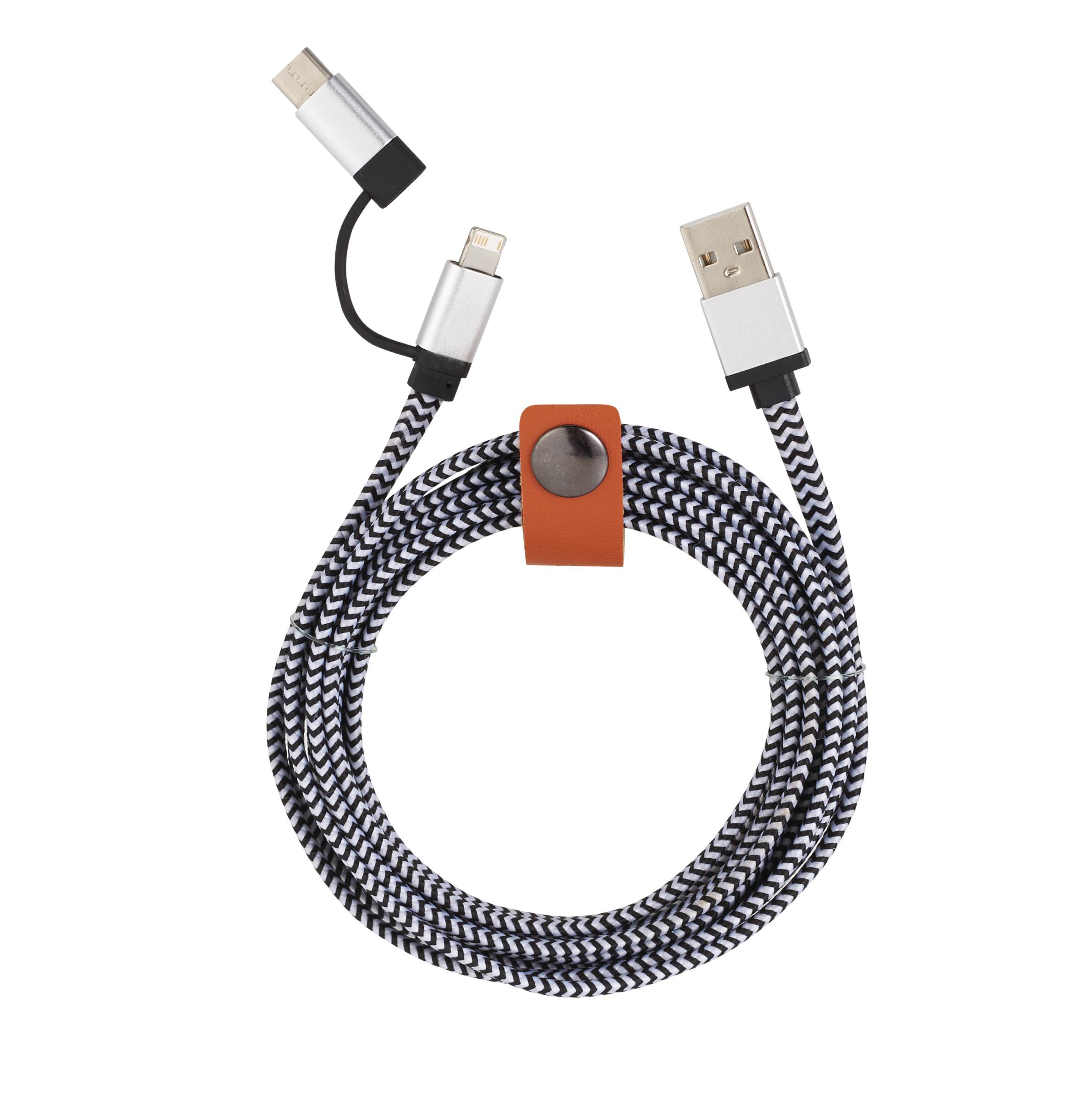 Paramount 3-in-1 Fabric Charging Cable