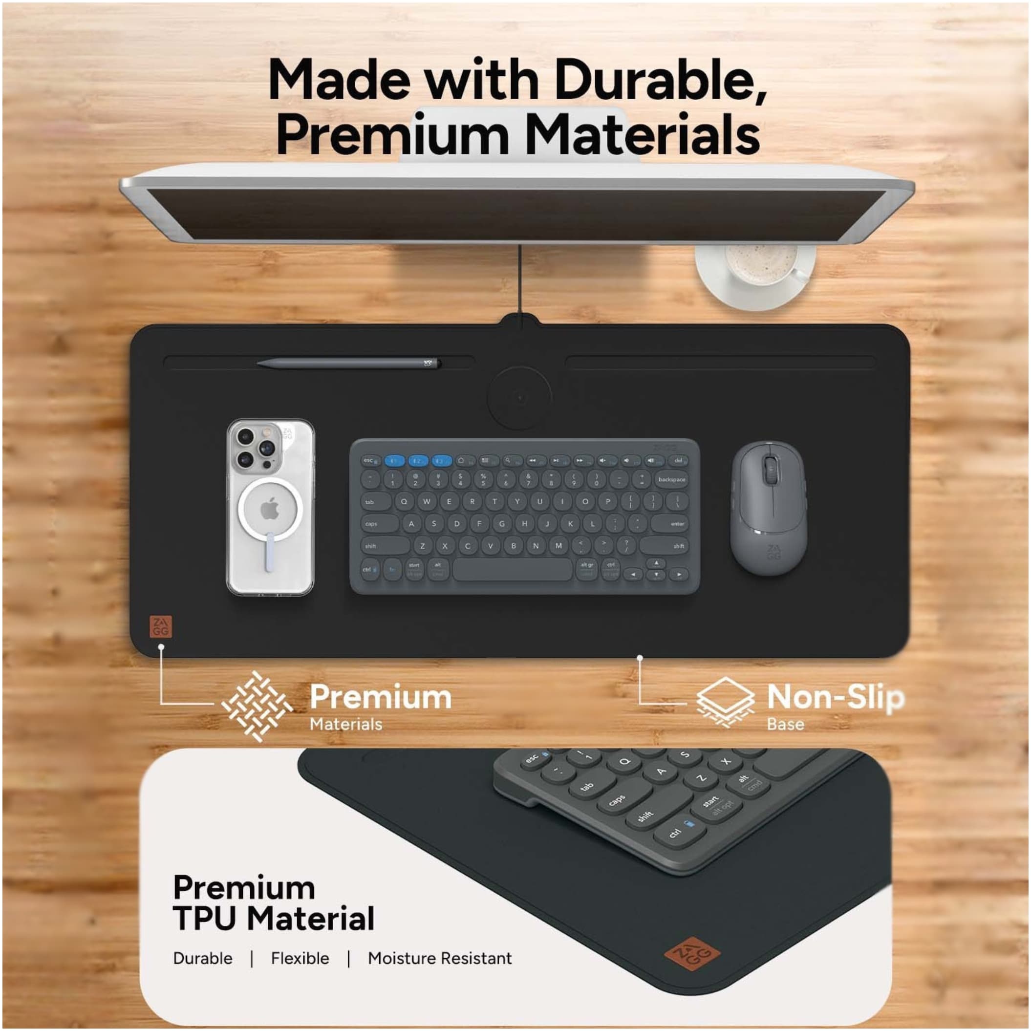 ZAGG Desk Mat with Wireless Charging - Image 6