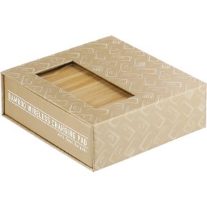 Alternative view of FSC® 100% Bamboo Wireless Charging Pad with Dual Outputs