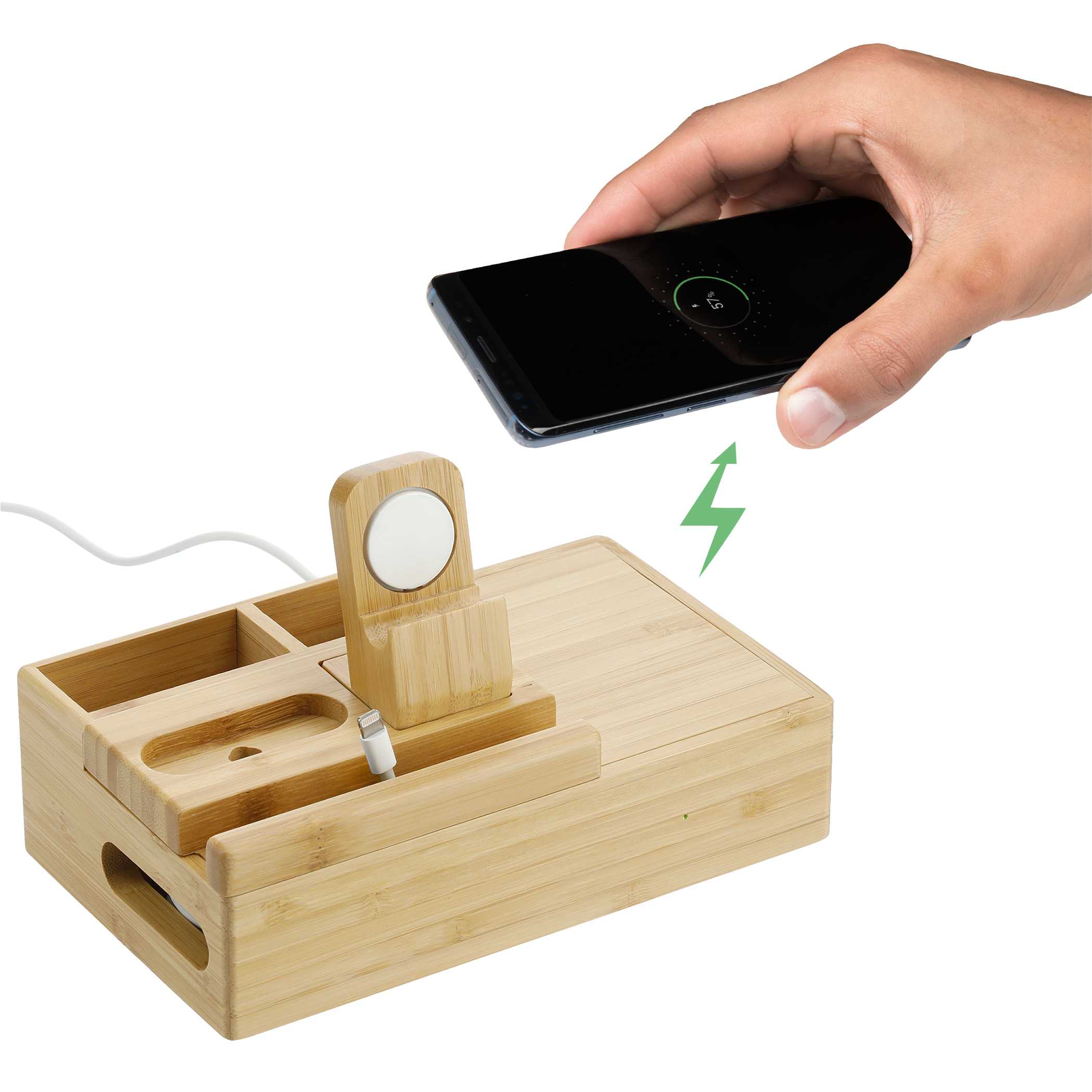 Bamboo Fast Wireless Charging Dock Station - Image 8