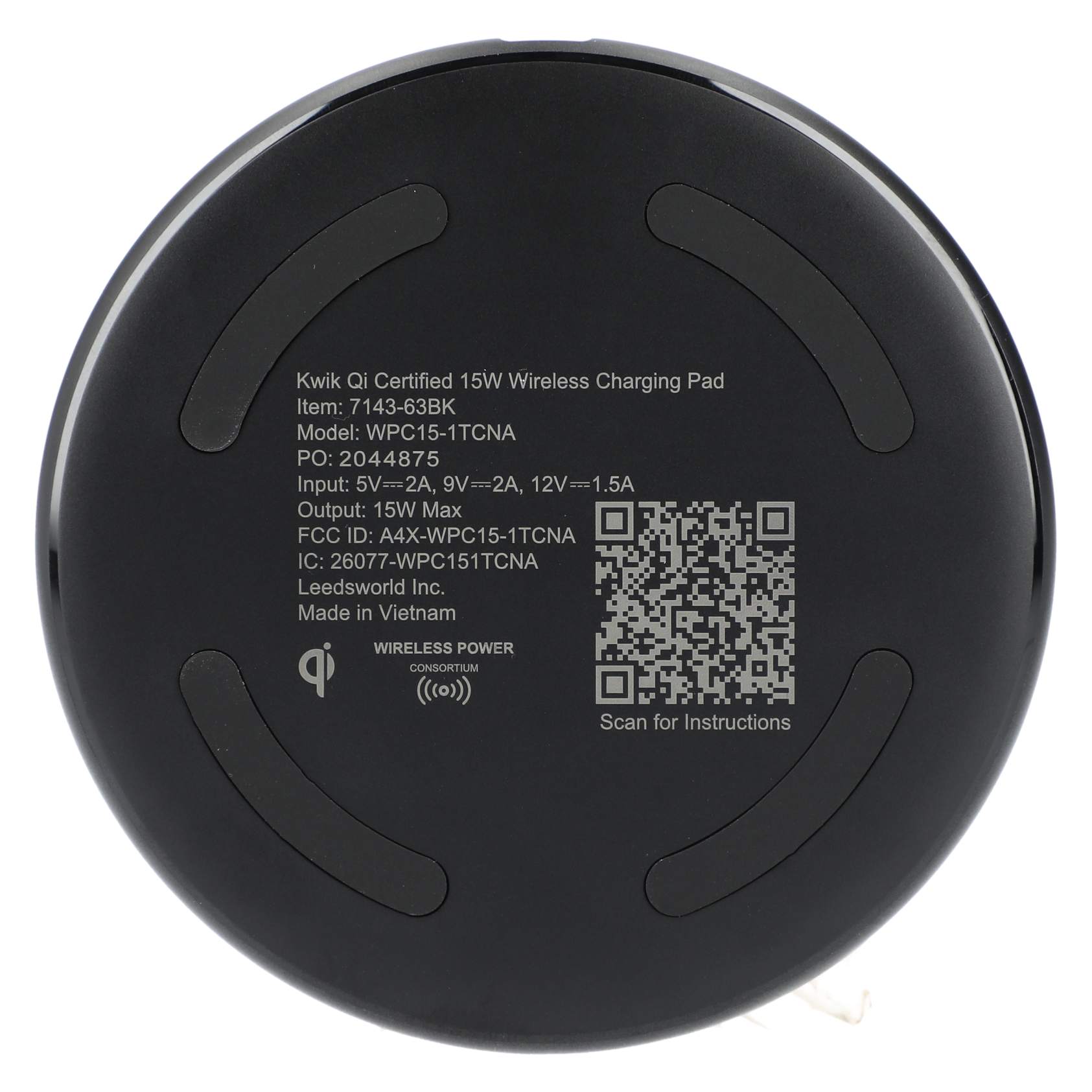 Kwik Qi Certified 15W Wireless Charging Pad - Image 5