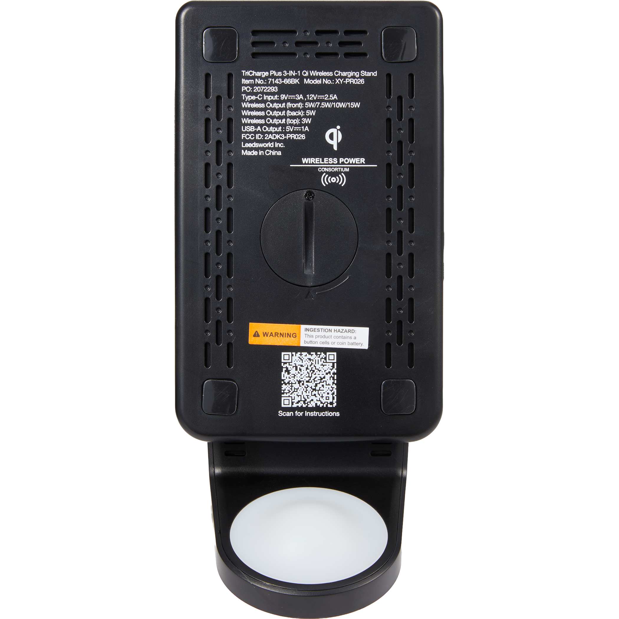 TriCharge Plus 3-in-1 Qi Wireless Charging Stand - Image 3