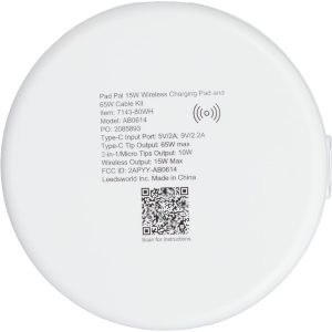Alternative view of Pad Pal 15W Wireless Charging Pad & 65W Cable Kit