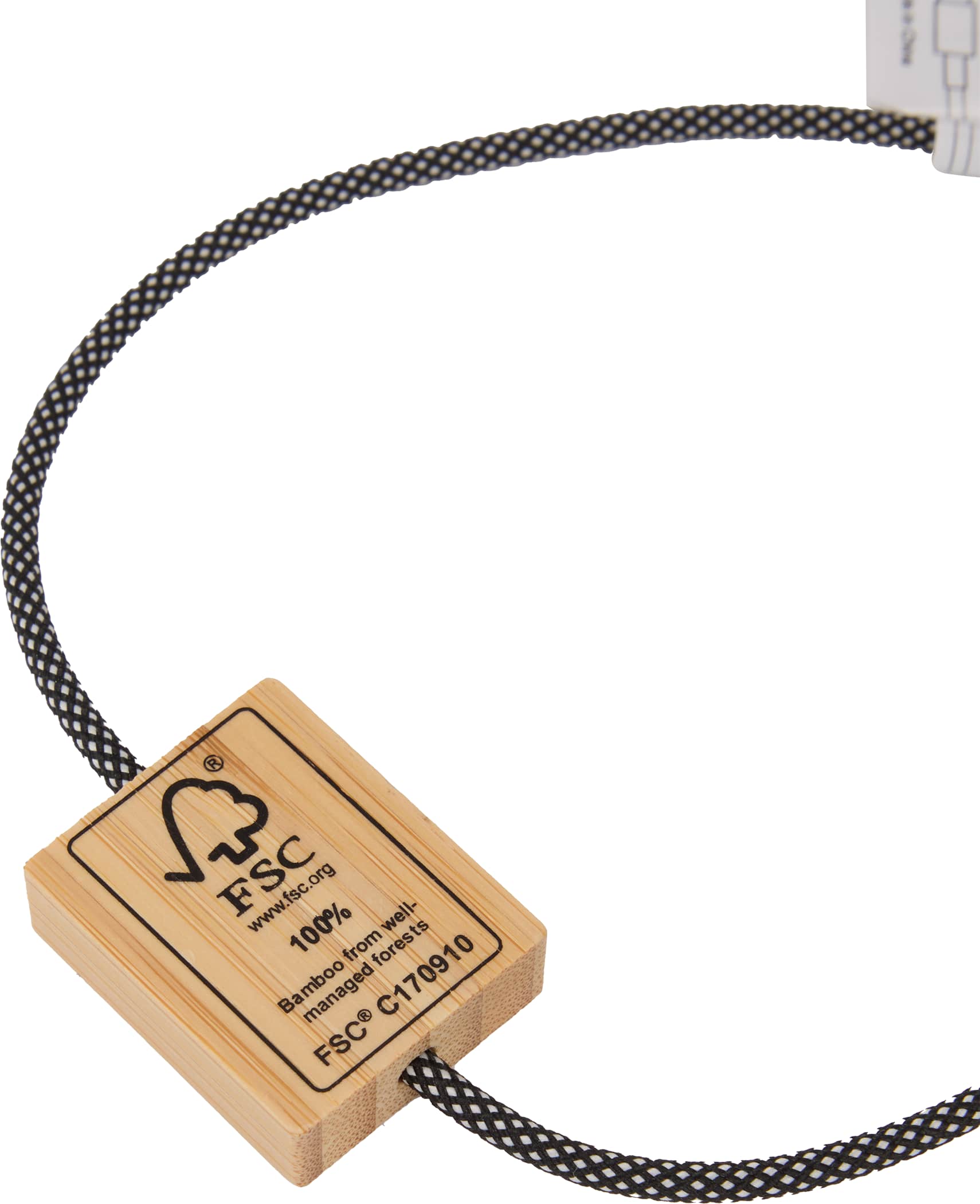 FSC® 100% Bamboo 5-in-1 100W Laptop Charging Cable - Image 2