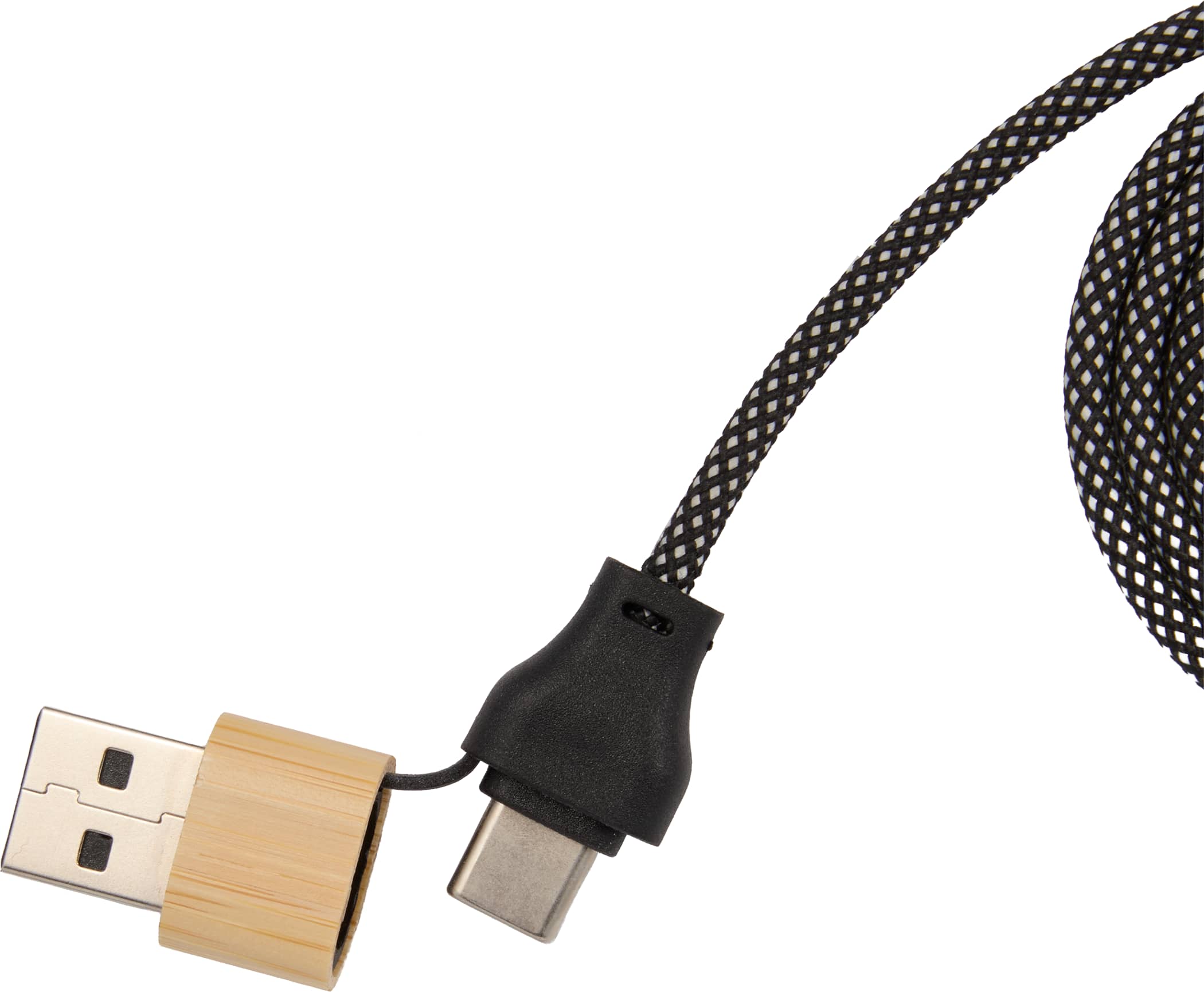 FSC® 100% Bamboo 5-in-1 100W Laptop Charging Cable - Image 3