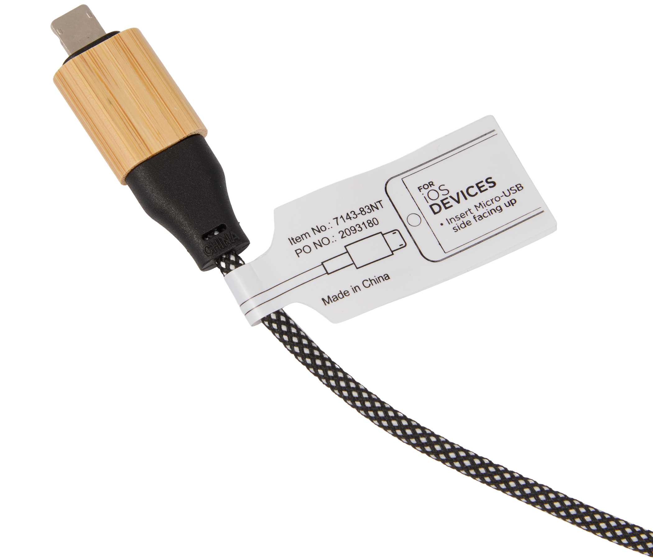 FSC® 100% Bamboo 5-in-1 100W Laptop Charging Cable - Image 4