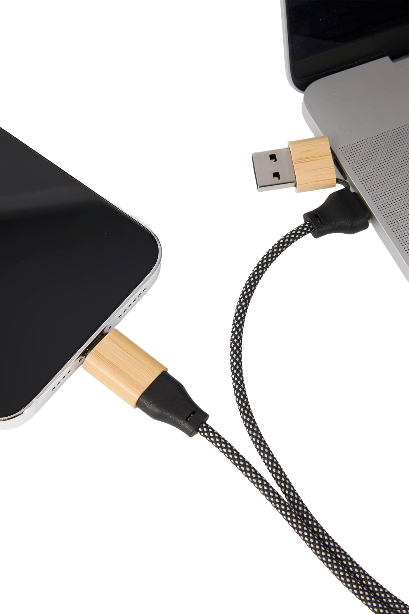 FSC® 100% Bamboo 5-in-1 100W Laptop Charging Cable - Image 9