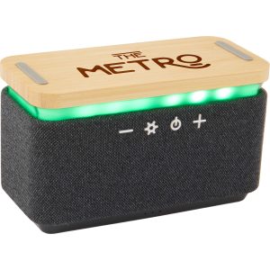 Boost Fabric & FSC® 100% Bamboo Speaker with Wireless Charging Pad