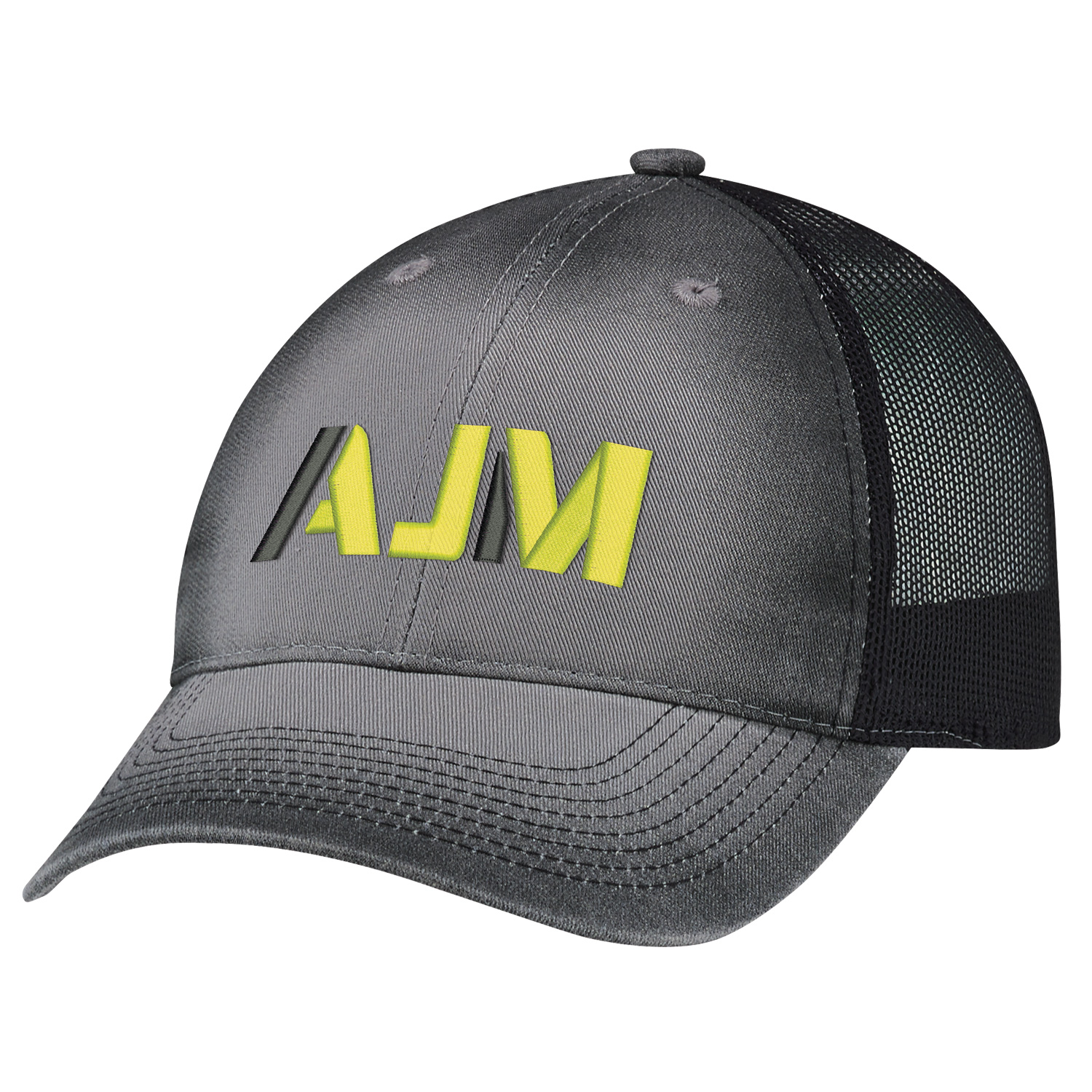 6 Panel Constructed Full-Fit (Mesh Back) Cap — AJM 7C647M