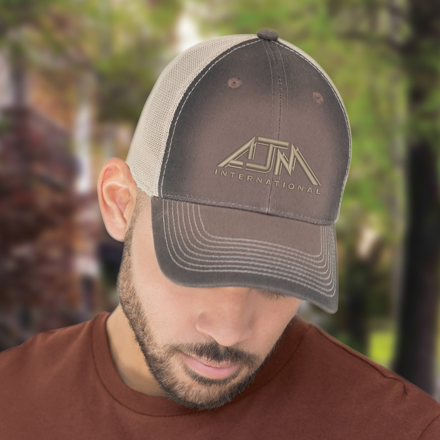 6 Panel Constructed Full-Fit (Mesh Back) Cap — AJM 7C647M - Image 2