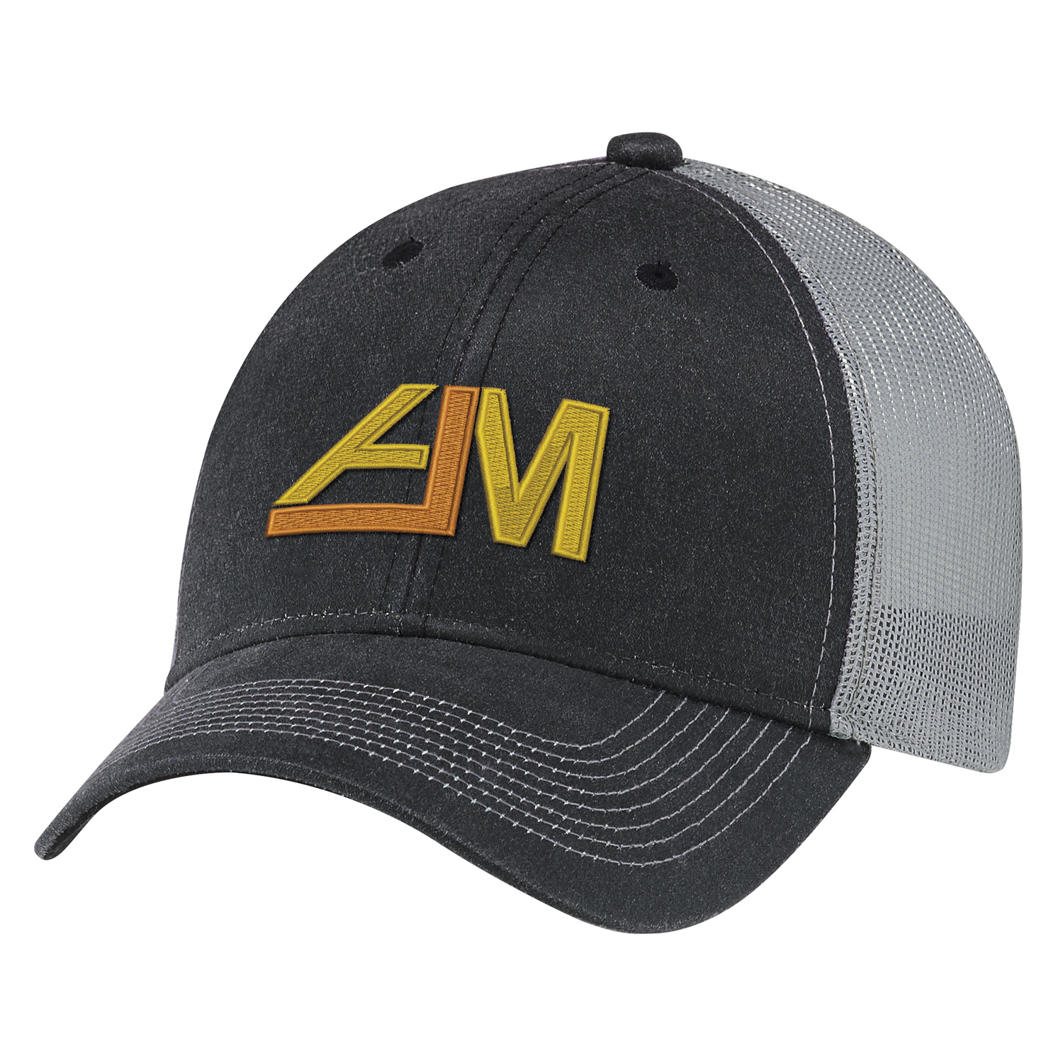 6 Panel Constructed Full-Fit (Mesh Back) Cap — AJM 7L647M