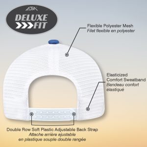 Alternative view of 6 Panel Constructed Pro-Round (Mesh Back, Deluxe Fit) Cap — AJM 7M110M