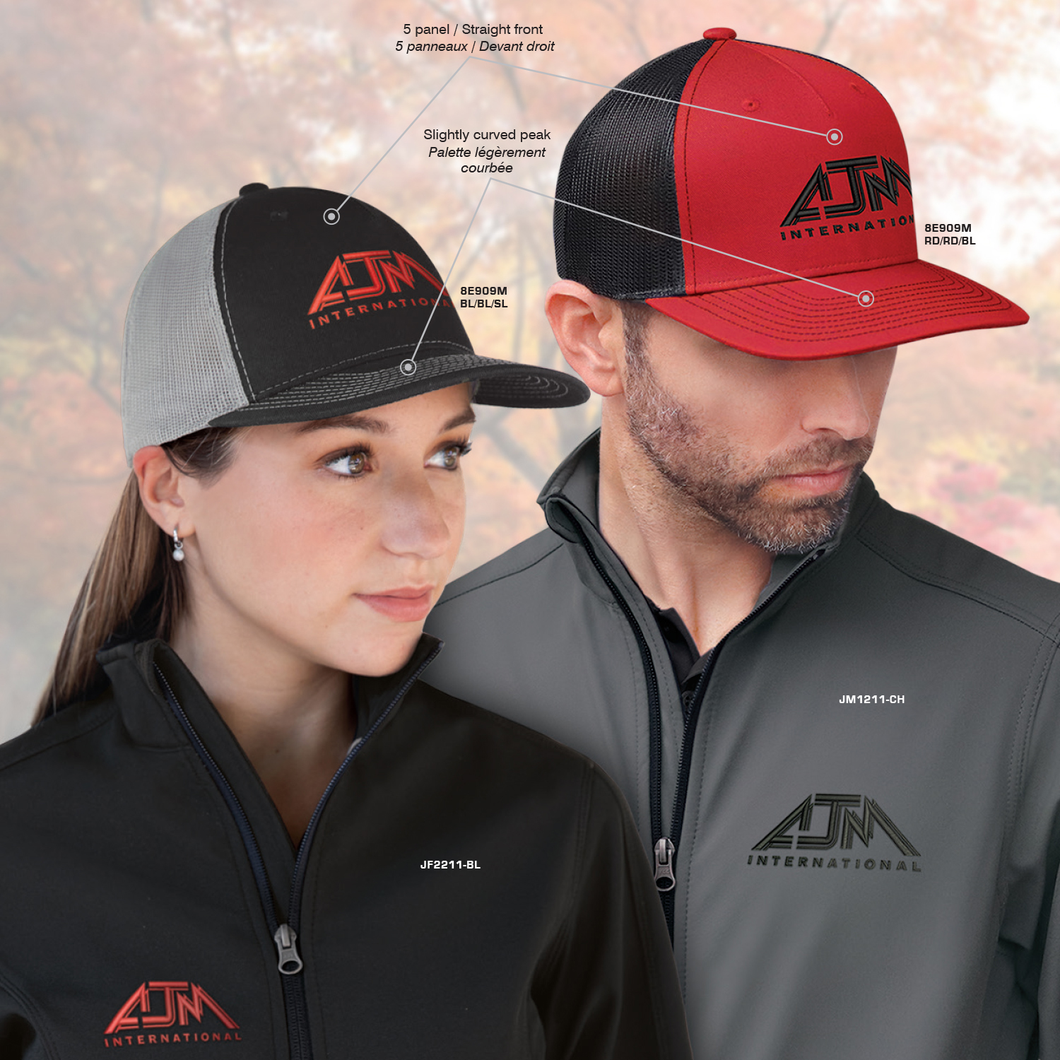 5 Panel Constructed Pro-Round-Five (Mesh Back) Cap — AJM 8E909M - Image 2