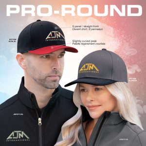 Alternative view of 6 Panel Constructed Pro-Round Cap — AJM 8F010M